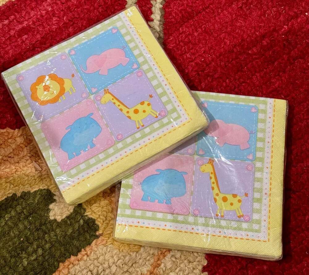 Party! Baby Safari Napkins 20 Pcs (2 packs!)